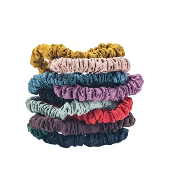 6 Pack Blue Denim-Look Scrunchies  |  Womens Multipacks Accessories Multipacks