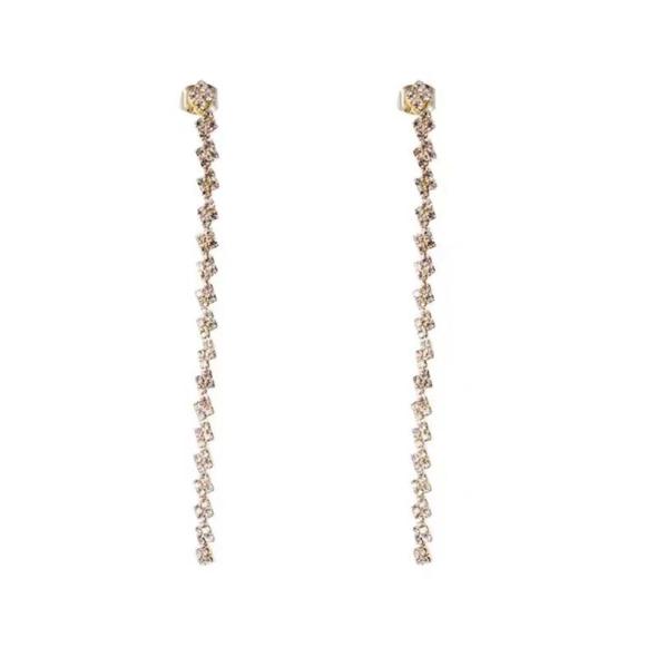 6 Pack Of Silver Tone Diamante Tassel Earrings  |  Womens Jewellery Accessories Jewellery