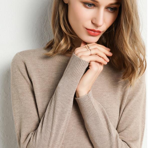 Beige Crew Neck Knit Jumper  |  Womens Jumpers & Cardigans Clothing Jumpers & Cardigans