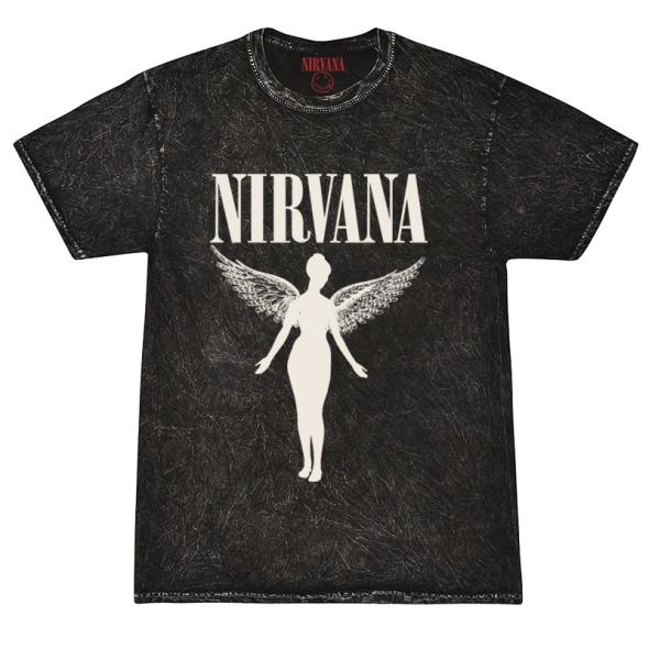 Black Cotton Nirvana Print T-Shirt  |  Mens T-Shirt & Polos Clothing Mens