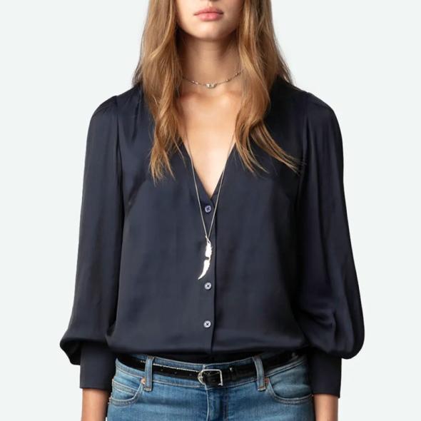 Black Crepe Shirt  |  Womens Shirts & Blouses Clothing Shirts & Blouses