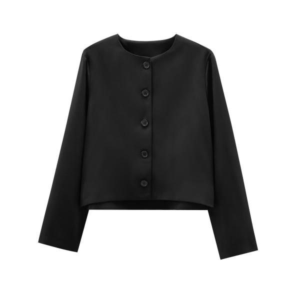 Black Crew Neck Tailored Jacket  |  Womens Suits & Tailoring Clothing Coats & Jackets