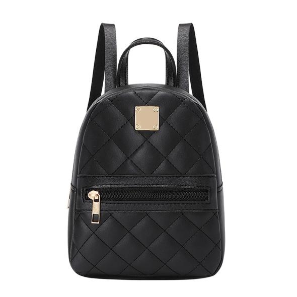 Black Debossed Midi Backpack  |  Womens Bags Accessories Bags