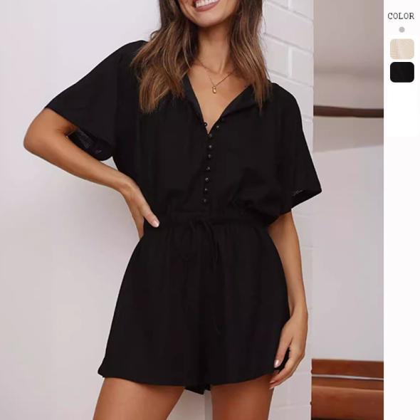 Black Denim V Neck Short Sleeve Front Tie Mini Dress  |  Womens Denim Clothing Denim