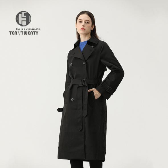 Black Double Breasted Mac  |  Womens Coats & Jackets Clothing Coats & Jackets