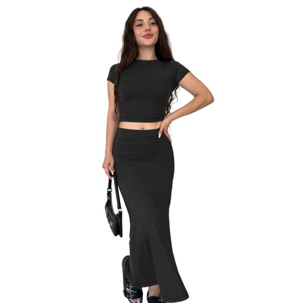 Black Flared Fishtail Maxi Skirt  |  Womens Going Out Clothing Going Out