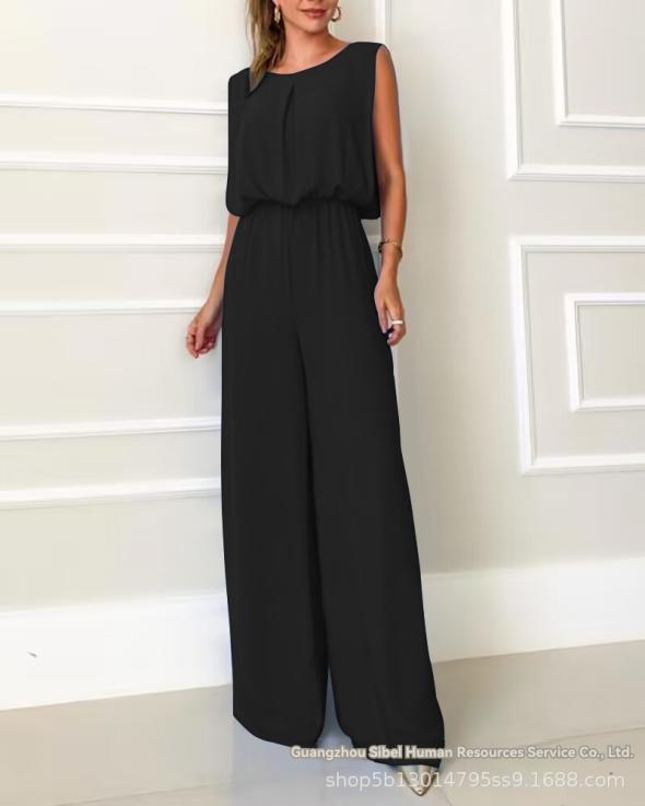 Black Frill One Shoulder Jumpsuit  |  Womens Jumpsuits & Playsuits Clothing Jumpsuits & Playsuits