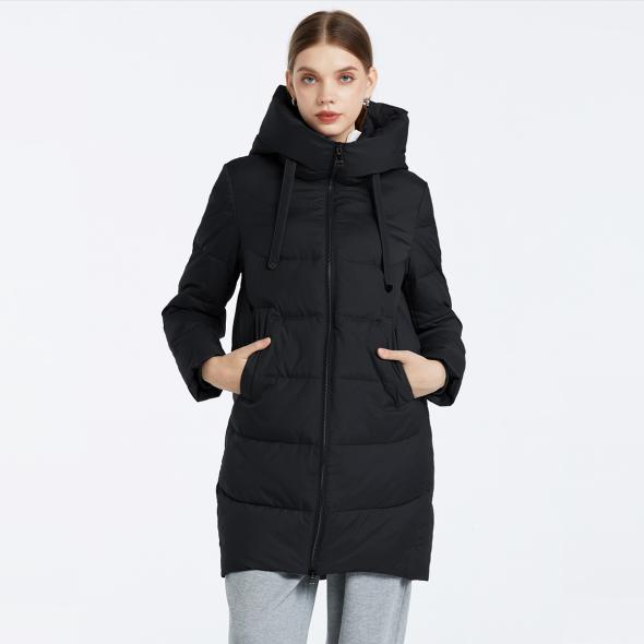 Black Hooded Mid Length Puffer Coat  |  Womens Coats & Jackets Clothing Coats & Jackets