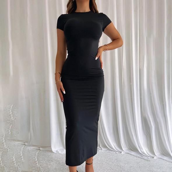 Black Jersey Midi Dress  |  Womens Dresses Clothing Dresses