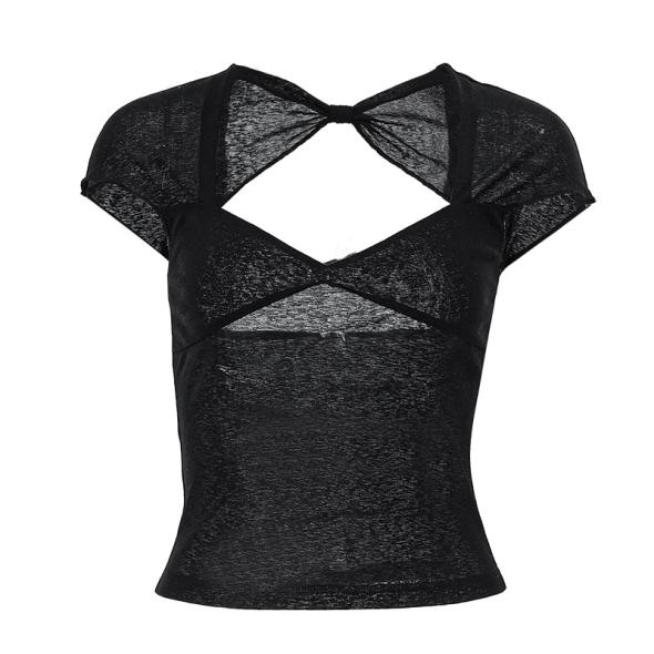 Black Lace Cut Out Bodysuit  |  Womens Tops Clothing Going Out