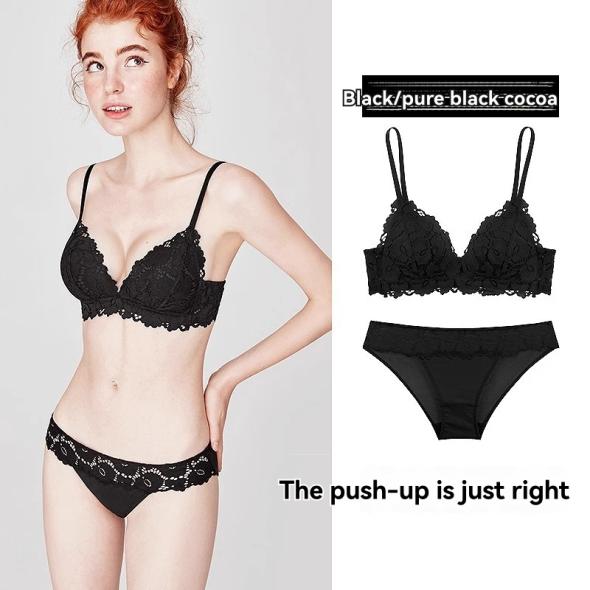 Black Lace Push-Up Bra  |  Womens Lingerie Clothing Lingerie