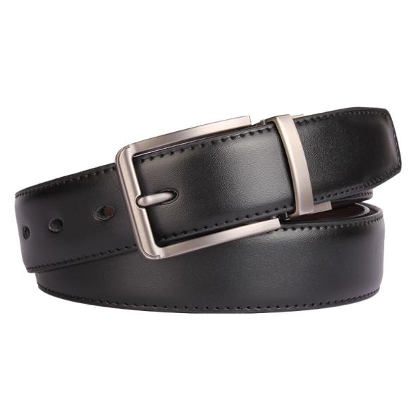 Black Leather-Look Buckle Belt  |  Mens Accessories Accessories Accessories