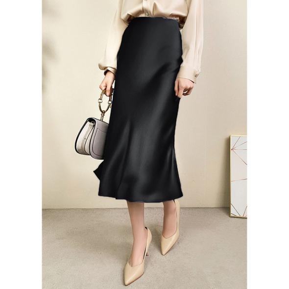 Black Leather-Look Pencil Midi Skirt  |  Womens Skirts Clothing Skirts