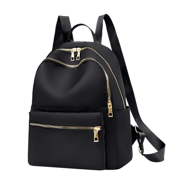 Black Leather-Look Pocket Front Midi Backpack  |  Womens Bags Accessories Bags