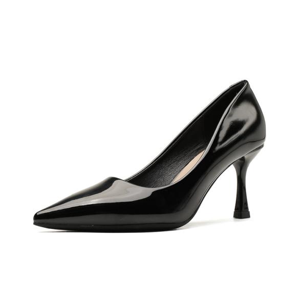 Black Patent Stiletto Heel Court Shoes  |  Womens Heels Heels Heels