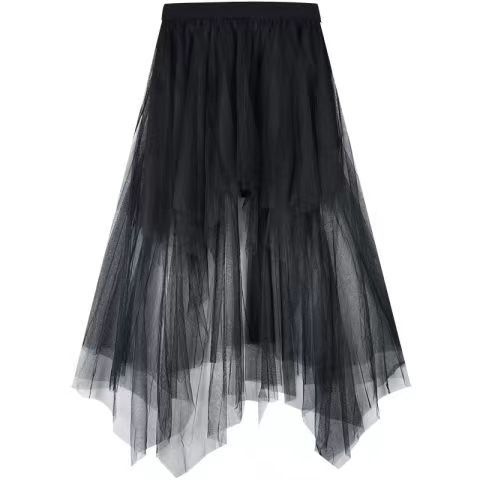 Black Petal Hem Midi Skirt  |  Womens Skirts Clothing Skirts