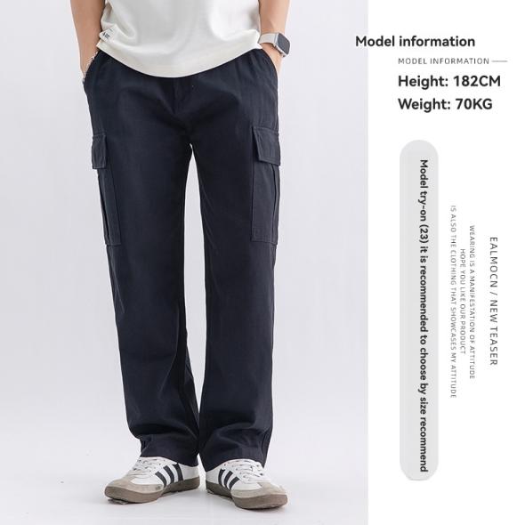 Black Relaxed Cotton Cargo Trousers  |  Mens Trousers & Chinos Clothing Mens