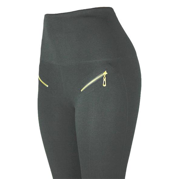 Black Ring Zip Leggings  |  Womens Leggings Clothing Leggings