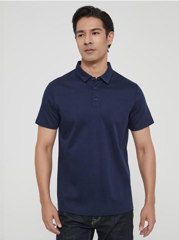 Black Short Sleeve Collared Polo Shirt  |  Mens T-Shirt & Polos Basics Basics