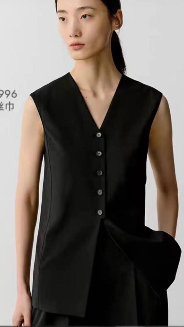 Black Soft Touch Button Through Waistcoat  |  Womens Suits & Tailoring Clothing Suits & Tailoring