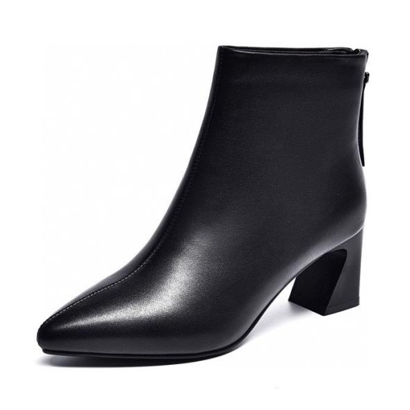 Black Square-Toe Ankle Boots  |  Womens Boots Shoes Boots