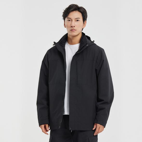 Black Tech Hooded Jacket  |  Mens Coats & Jackets Clothing Coats & Jackets