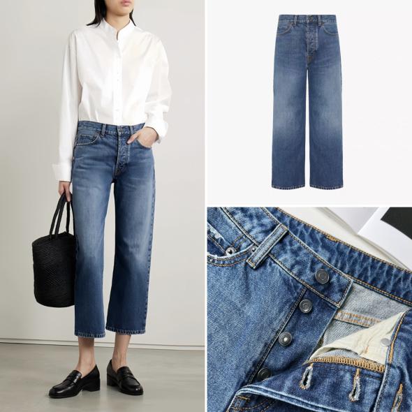 Blue Belted Wide Leg Jeans  |  Womens Denim Clothing Denim