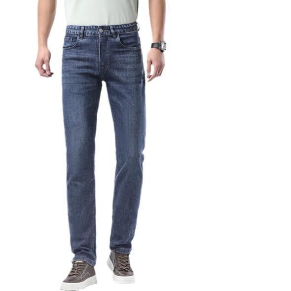 Blue Mid Wash Skinny Stretch Jeans  |  Mens Jeans Clothing Denim