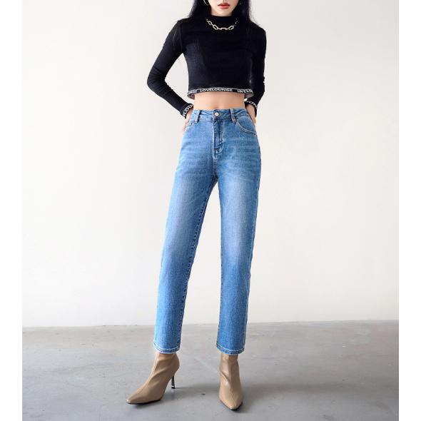 Blue Slim Fit Denim Mom Jeans  |  Womens Jeans Clothing Jeans