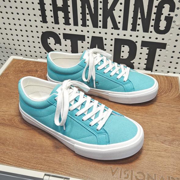 Blue Suedette Lace Up Trainers  |  Womens Trainers Shoes Trainers