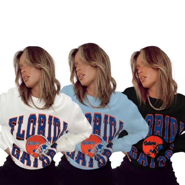 Bright Blue Florida Logo Oversized Sweatshirt  |  Womens Hoodies & Sweatshirts Clothing Hoodies & Sweatshirts