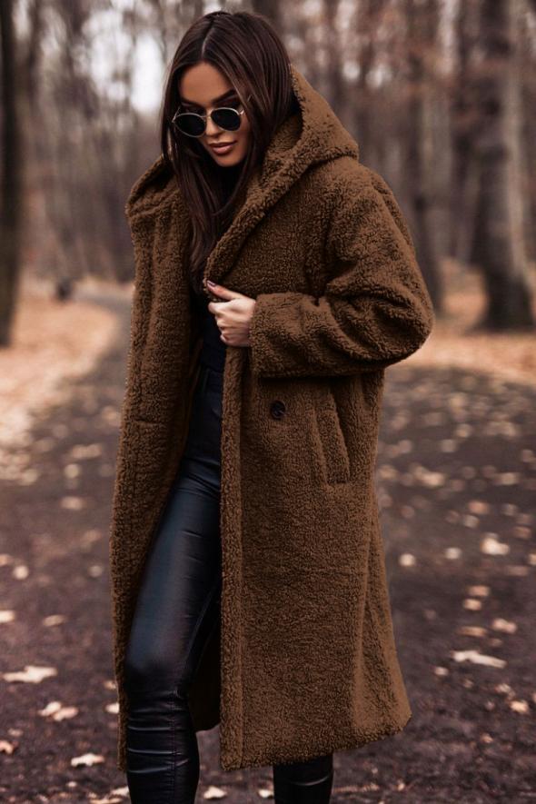 Brown Borg Longline Coat  |  Womens Coats & Jackets Clothing Coats & Jackets