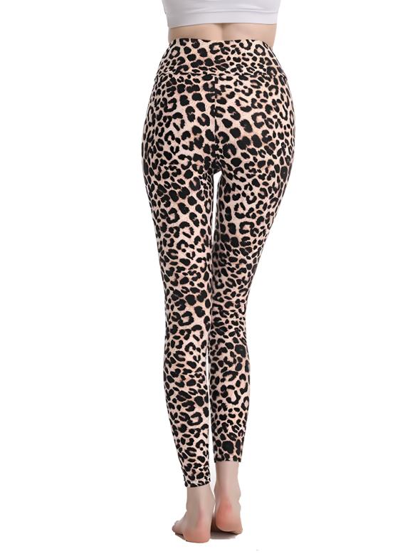 Brown High-Waisted Leopard Print Leggings  |  Womens Leggings Clothing Leggings