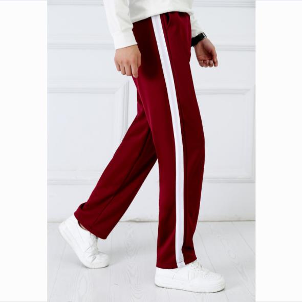 Burgundy Pintuck Wide Leg Drawstring Joggers  |  Womens Trousers Clothing Lounge & Sports