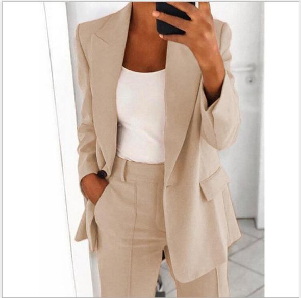 Camel Button Front Blazer  |  Womens Blazers Blazers Blazers