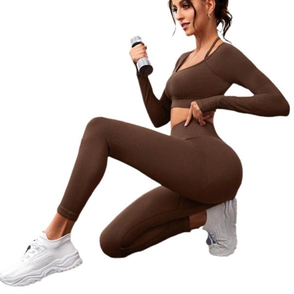 Camel Ribbed Jersey Leggings  |  Womens Leggings Clothing Leggings