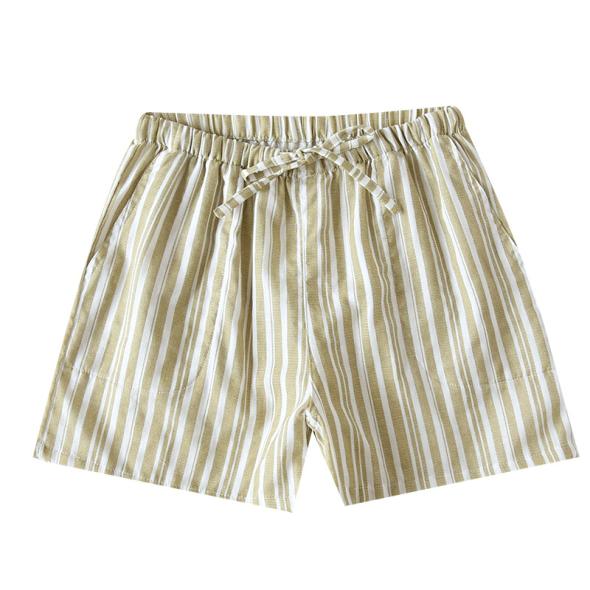 Camel Stripe Print Drawstring Runner Shorts  |  Womens Shorts Clothing Co-Ords