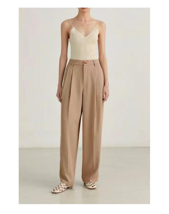 Camel Tailored Wide Leg Trousers  |  Womens Suits & Tailoring Clothing Suits & Tailoring