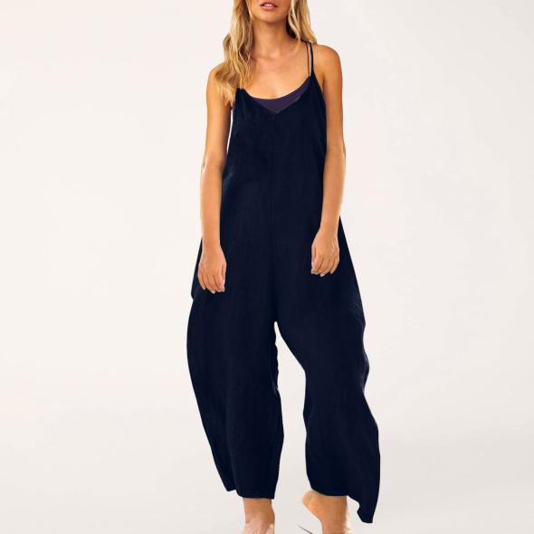 Cotton Slouchy Strappy Jumpsuit  |  Womens Jumpsuits & Playsuits Clothing Jumpsuits & Playsuits