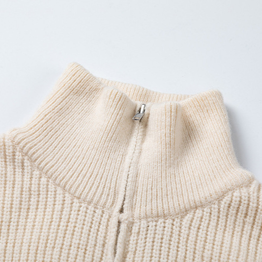 Cream Half Zip Jumper  |  Womens Jumpers & Cardigans Clothing Jumpers & Cardigans