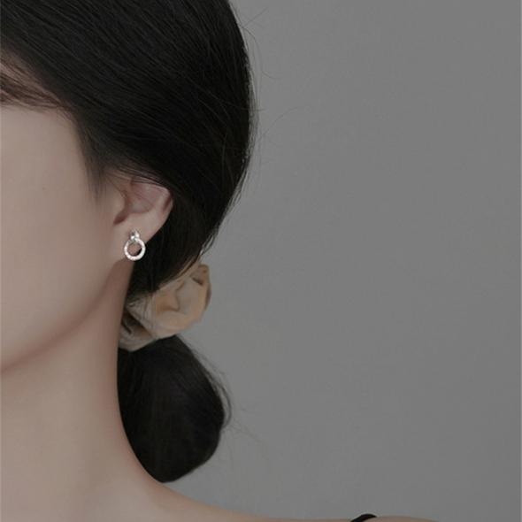 Crystal Diamanté Circle Earrings  |  Womens Jewellery Accessories Jewellery