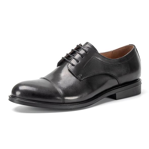 Dark Brown Leather-Look Oxford Shoes  |  Mens Shoes Mens Mens