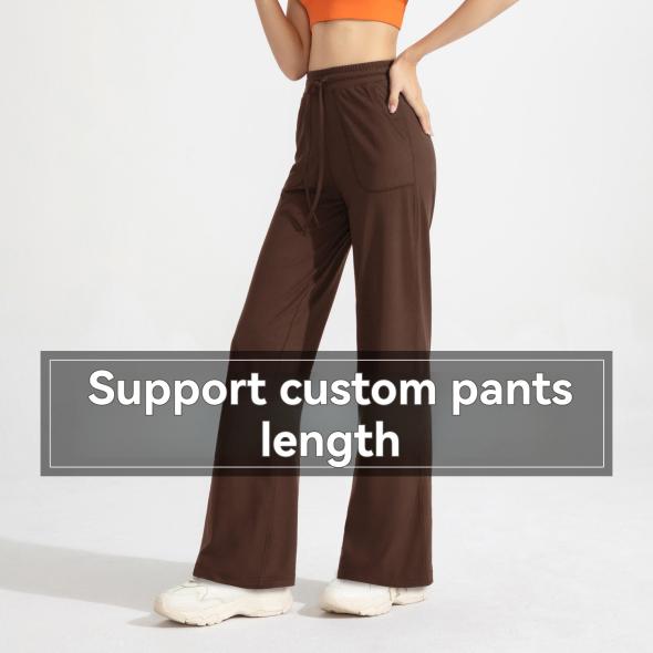 Dark Brown Pin-Tuck Wide Leg Joggers  |  Womens Lounge & Sports Clothing Lounge & Sports