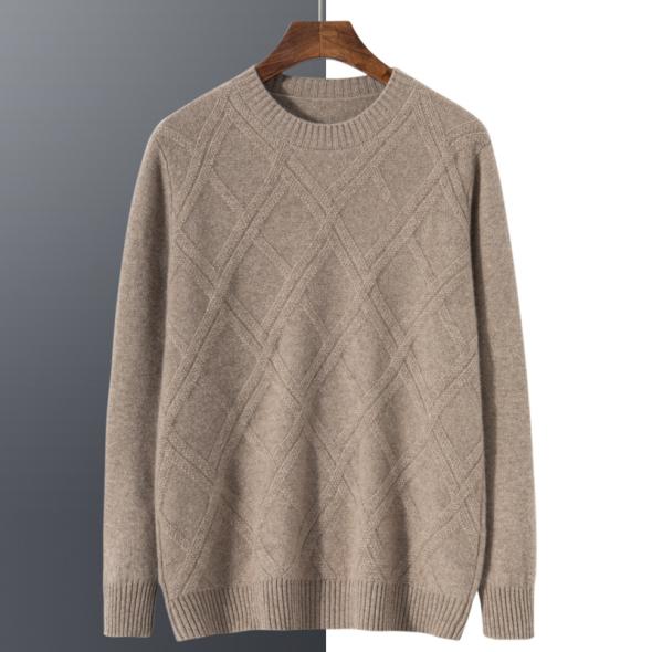 Dark Grey Cable Knit Jumper  |  Mens Jumpers & Cardigans Clothing Jumpers & Cardigans