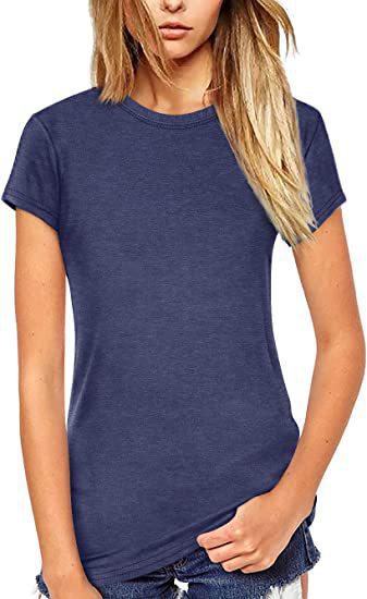 Dark Grey Crew Neck Slim Fit T-Shirt  |  Womens Basics Basics Basics