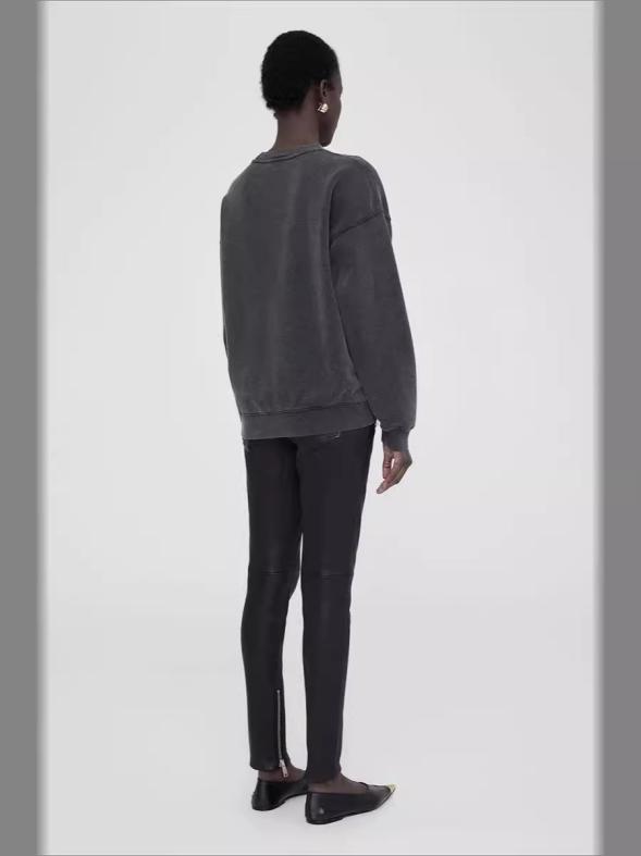 Dark Grey Jersey Crew Neck Sweatshirt  |  Womens Basics Basics Basics