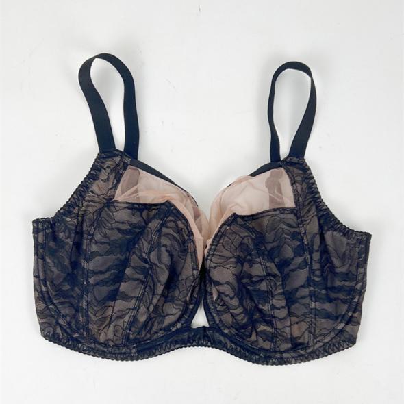 Dd+ Black Butterfly Lace Demi Padded Bra  |  Womens Lingerie Clothing Lingerie