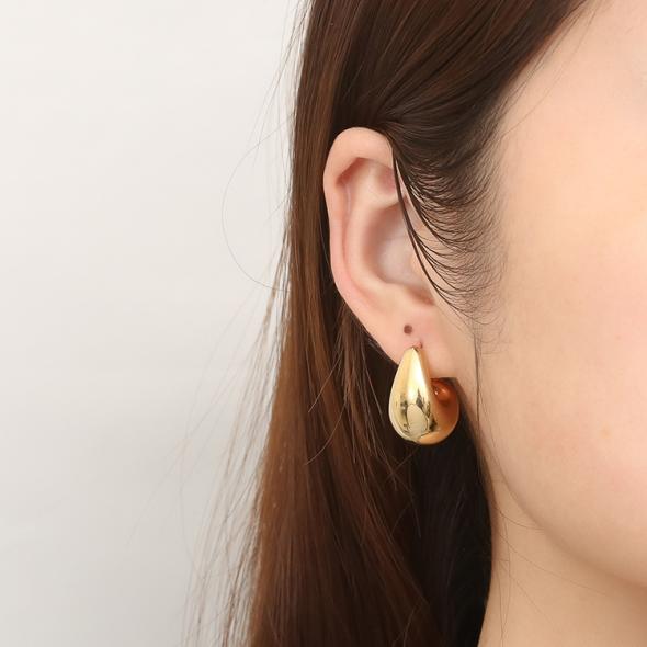 Gold Tone Chunky Teardrop Stud Earrings  |  Womens Jewellery Accessories Jewellery