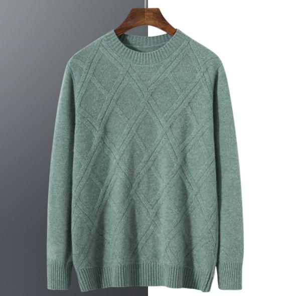 Green Cable Knit Jumper  |  Mens Jumpers & Cardigans Clothing Jumpers & Cardigans