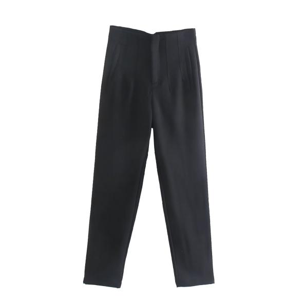 Grey Dart Pleat Tapered Trousers  |  Womens Trousers Clothing Trousers